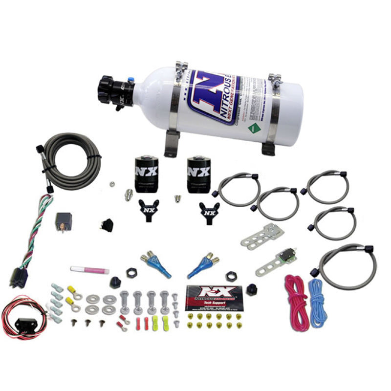 Nitrous Express 03-18 Nissan 350Z/370Z Dual Nozzle (35-150HP) w/5lb Bottle - Burkken Auto Parts