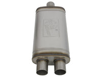 aFe MACHForce XP SS Muffler 2.5in Center Inlet / 2.5in Dual Outlets 18in L x 9in W x 4in H Body - Burkken Auto Parts