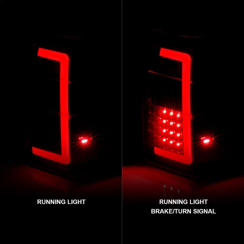 ANZO 07-17 Ford Expedition LED Taillights w/ Light Bar Black Housing Smoke Lens - Burkken Auto Parts
