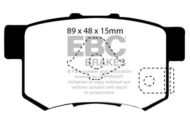 EBC 10-12 Acura RDX 2.3 Turbo Greenstuff Rear Brake Pads - Burkken Auto Parts