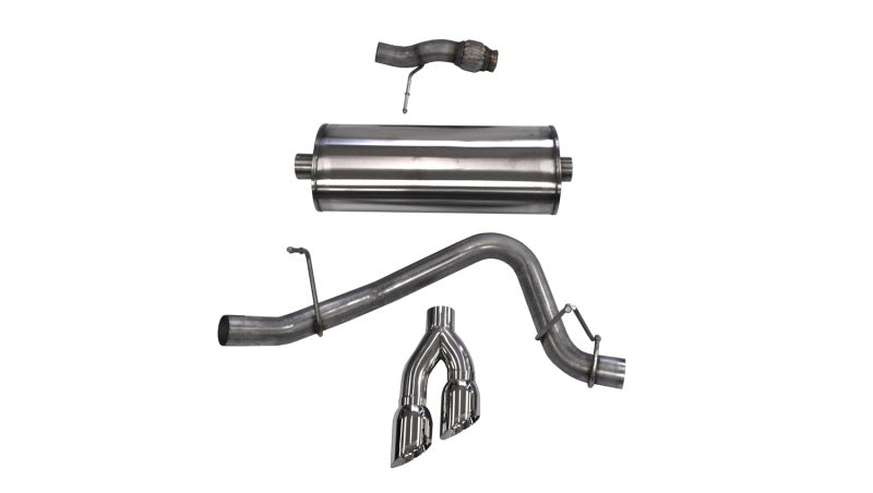 Corsa 2015-2020 Chevy Tahoe/GMC Yukon Cat-Back Exhaust Sport 3in Single Side Twin Polished 4in Tips - Burkken Auto Parts