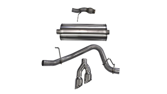 Corsa 2015-2020 Chevy Tahoe/GMC Yukon Cat-Back Exhaust Sport 3in Single Side Twin Polished 4in Tips - Burkken Auto Parts
