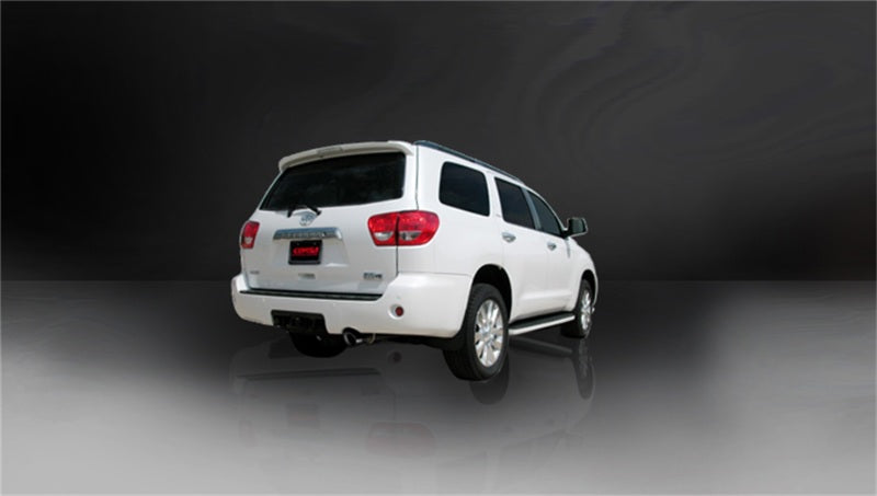 Corsa 2008-2017 Toyota Sequoia 5.7L V8 Touring Cat-Back Exhaust w/Black 4in Tip - Burkken Auto Parts