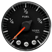 Autometer Spek-Pro Gauge Fuel Level 2 1/16in 0-270 Programmable Blk/Chrm - Burkken Auto Parts