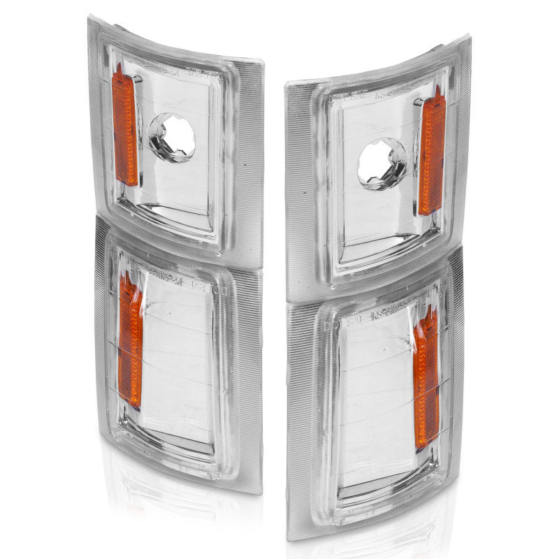 ANZO 1994-1998 Chevrolet Blazer Corner Lights Clear Lens w/ Amber Reflector - Burkken Auto Parts