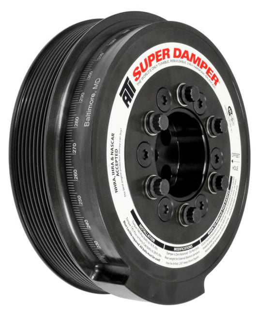 ATI Damper - 7.95in - Steel - 8 Grv - Ford 6.0 - Powerstroke - 03-07 - Ext Bal - 3 Ring - Diesel - Burkken Auto Parts