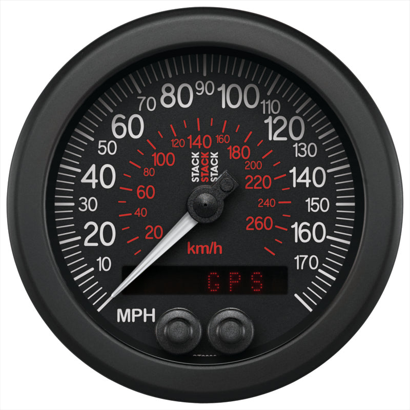Autometer Stack Instruments 88mm 0-180 MPH 290 KM/H GPS Speedometer - Black - Burkken Auto Parts