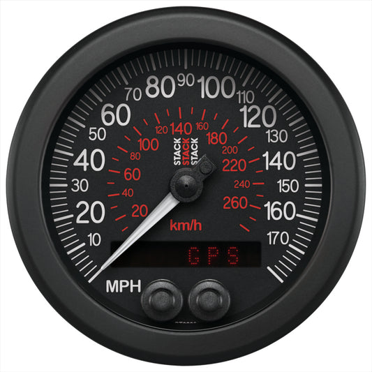Autometer Stack Instruments 88mm 0-180 MPH 290 KM/H GPS Speedometer - Black - Burkken Auto Parts