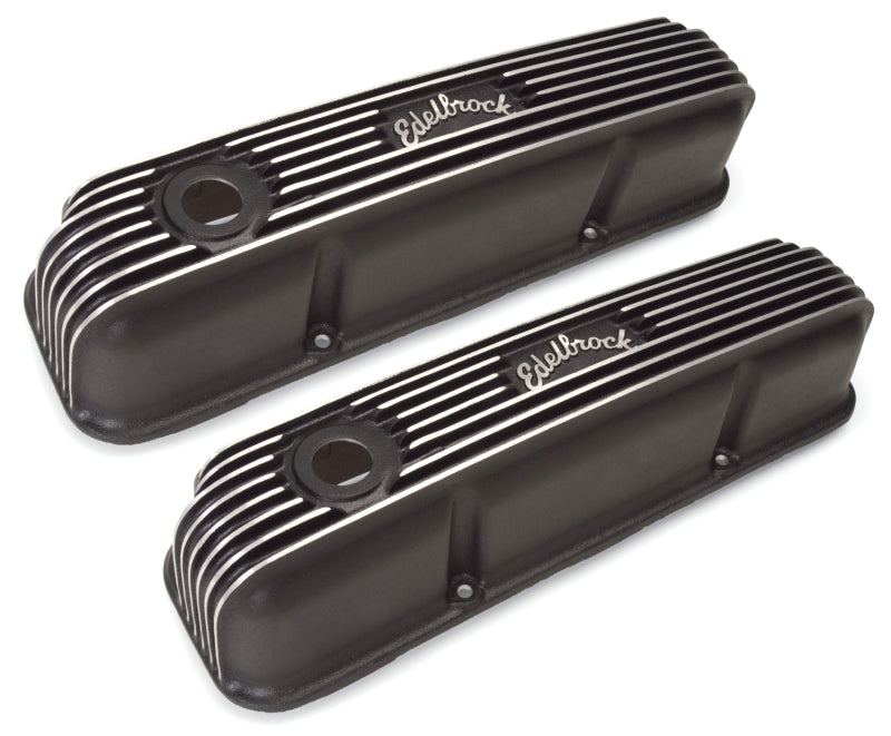 Edelbrock Valve Cover Classic Series Ford 1958-1976 FE V8 Black - Burkken Auto Parts