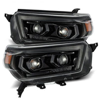 AlphaRex 10-13 Toyota 4Runner PRO-Series Proj Headlights Plank Style Alpha Blk w/Seq Signal/DRL - Burkken Auto Parts