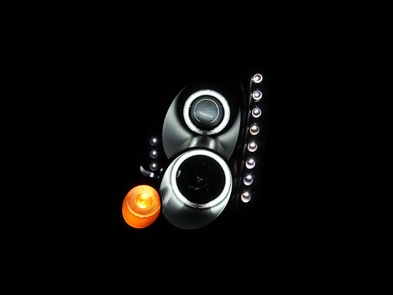 ANZO 2003-2007 Infiniti G35 Projector Headlights w/ Halo Black (CCFL) (HID Compatible) - Burkken Auto Parts