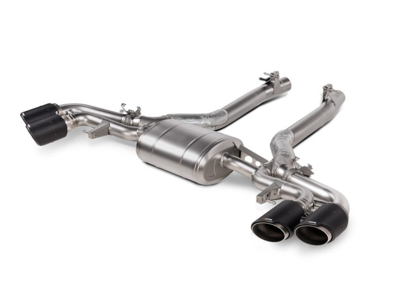 Akrapovic 2024+ BMW X5M / X6M (Face Lift) Slip-On Line (Titanium) w/Carbon Fiber Tips - Burkken Auto Parts