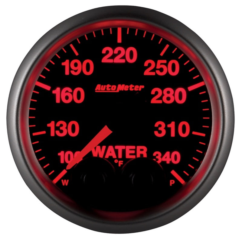 Autometer Elite 52mm 100-340 Deg F Water Temperature Peak and Warn Gauge w/ Electonic Control - Burkken Auto Parts