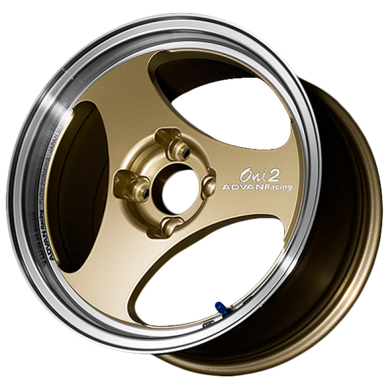 Advan ONI2 15X6 +35 4-100 Machining & Champagne Gold - Burkken Auto Parts