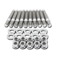 BLOX Racing SUS303 Stainless Steel Exhaust Manifold Stud Kit M8 x 1.25mm 45mm in Length - 9-piece - Burkken Auto Parts