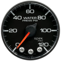 Autometer Spek-Pro Gauge Water Press 2 1/16in 120psi Stepper Motor W/ Peak & Warn - Burkken Auto Parts