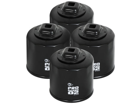 aFe Pro GUARD D2 Oil Filter 02-17 Nissan Cars L4/  04-17 Subaru Cars H4 (4 Pack) - Burkken Auto Parts