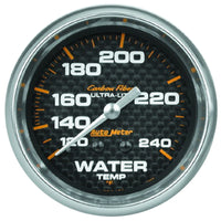 Autometer Carbon Fiber 2-5/8in 120-240 Deg F Mechanical Water Temp Gauge - Burkken Auto Parts