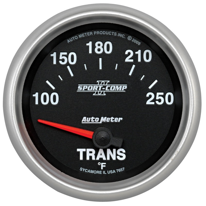Autometer Sport-Comp II 66.7mm 100-250 Deg F Transmission Electric Temperature Gauge - Burkken Auto Parts