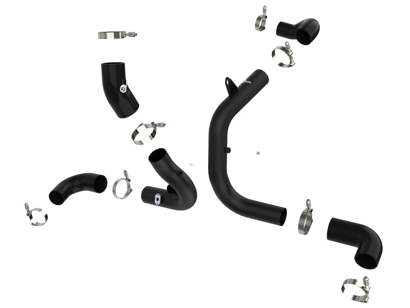 aFe BladeRunner 15-20 VW GTI (MKVII) L4-2.0L (t) Aluminum Hot and Cold Charge Pipe Kit Black - Burkken Auto Parts