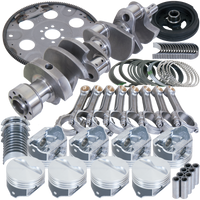 Eagle Chevy 350 1Pc 3.750in Crank 5.700in I-Beam Rods 4.000in Pistons 153 Tooth FP Balanced Assembly - Burkken Auto Parts