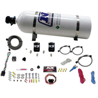 Nitrous Express Universal Fly By Wire Single Nozzle Nitrous Kit w/15lb Bottle (Incl TPS Switch) - Burkken Auto Parts