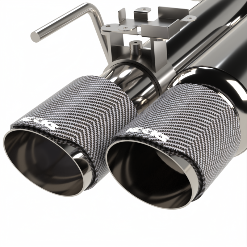Kooks 18-24 Ford Mustang GT 5.0 3in. Valved Shotgun Cat-Back Exhaust - Carbon Tips - Burkken Auto Parts