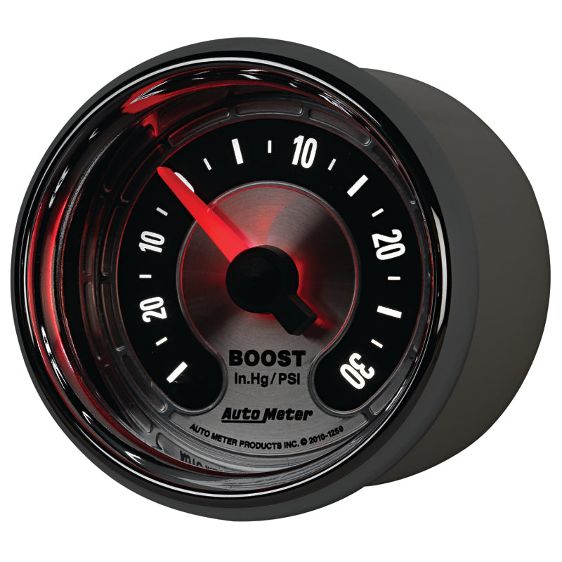 Autometer American Muscle 52mm Full Sweep Electric 30 In Hg.-Vac/30PSI Boost Vacuum Gauge - Burkken Auto Parts