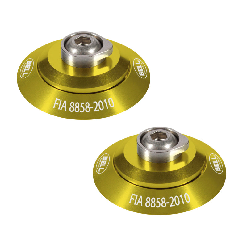 Bell HANS Clip Set - Yellow FIA8858-2010 - Burkken Auto Parts