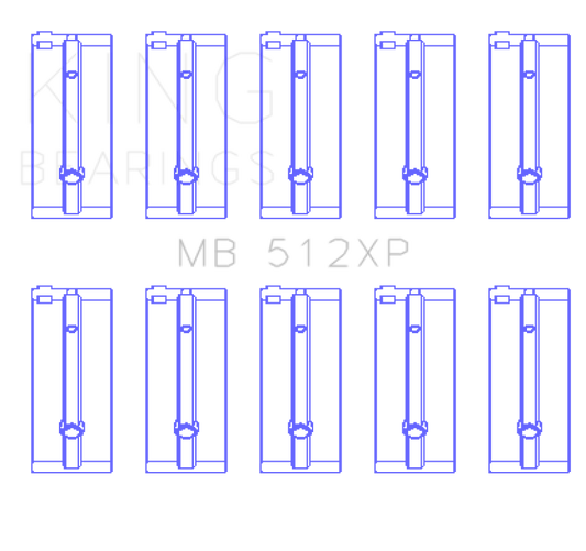 King Engine Bearings Ford BDA - European (Size STD) Performance Main Bearing Set