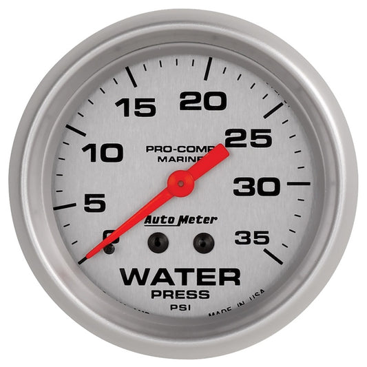 Autometer Ultra-Lite 2 5/8in Mechanical 35 PSI Water Pressure Gauge - Burkken Auto Parts