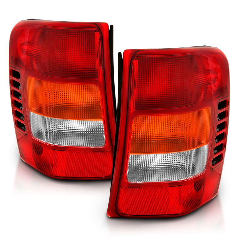 ANZO 1999-2004 Jeep Grand Cherokee Taillight Red/Clear Lens (OE Replacement) - Burkken Auto Parts
