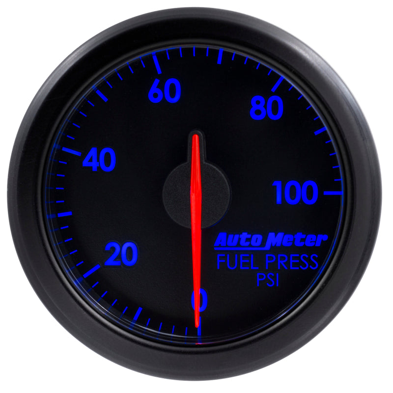 Autometer Airdrive 2-1/6in Fuel Pressure Gauge 0-100 PSI - Black - Burkken Auto Parts
