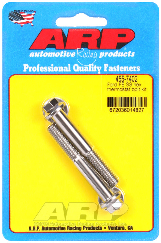 ARP Ford FE SS Hex Thermostat Bolt Kit - Burkken Auto Parts