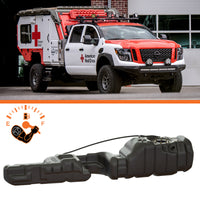 Titan Fuel Tanks 16-19 Nissan Titan XD Cummins Crew Cab 6ft 7in Bed 50 Gallon XXL Mid-Ship Fuel Tank - Burkken Auto Parts