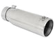 aFe MACH Force-XP 304 SS Sing Wall Pol Exh Tip Univ Exit 3in Inlet x 4in Outlet x 12in L - Clamp On - Burkken Auto Parts