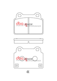 DBA 08-16 Mitsubishi Lancer Evolution Rear RP Performance Brake Pads