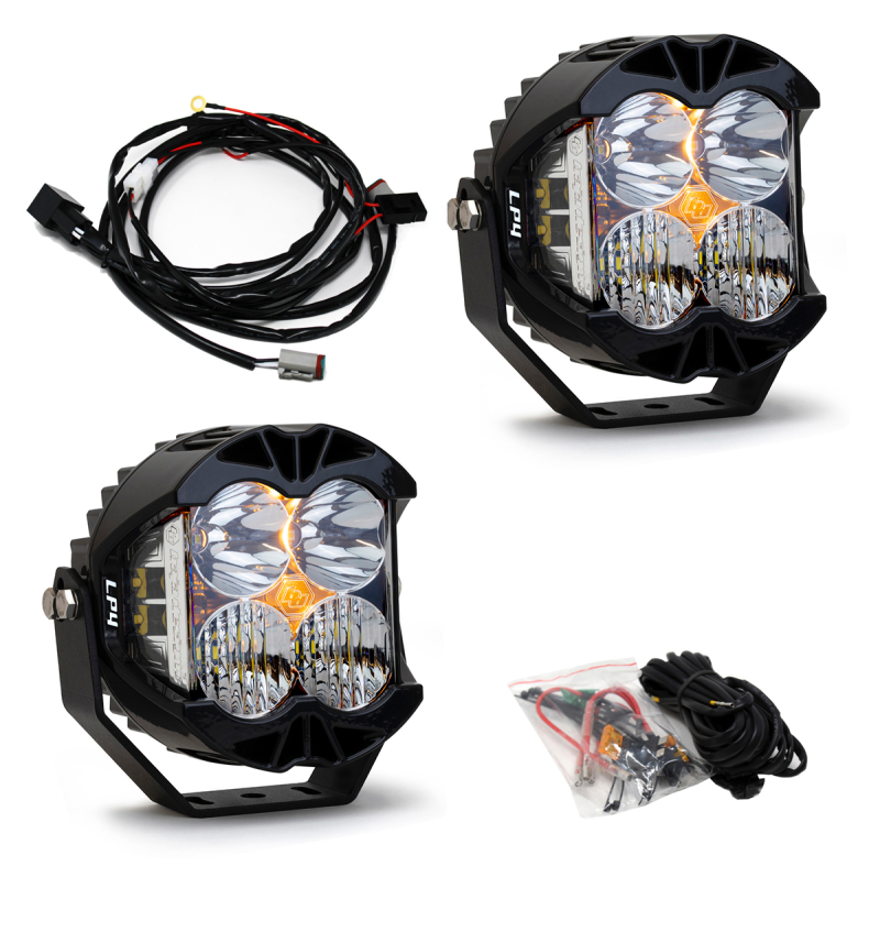 Baja Designs Jeep JL/JT Rubicon Steel Bumper LED Light Kit LP4 w/Upfitter - Burkken Auto Parts