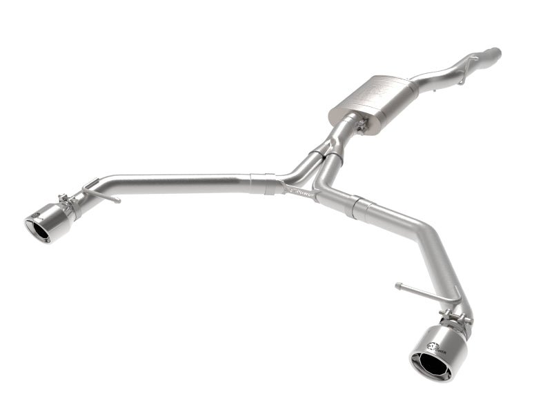 afe MACH Force-Xp 13-16 Audi Allroad L4 SS Axle-Back Exhaust w/ Polished Tips - Burkken Auto Parts