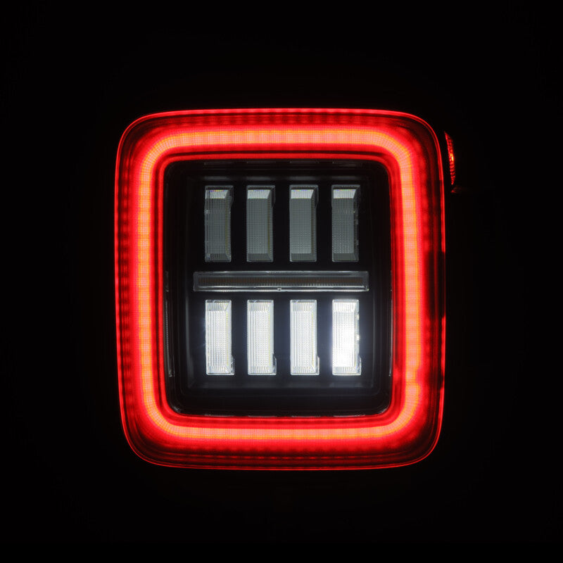 AlphaRex 18-23 Jeep Wrangler JL NOVA Prismatic LED Taillights Alpha-Black - Burkken Auto Parts