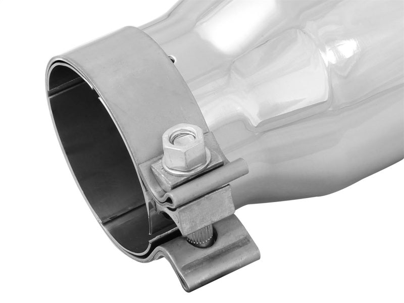 aFe MACH Force-Xp 3in Inlet x 4in Outlet x 9in Length 304 Stainless Steel Exhaust Tip Polished - Burkken Auto Parts