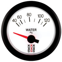 Autometer Stack 52mm 40-120 Deg C M10 Male Electric Water Temp Gauge - White - Burkken Auto Parts