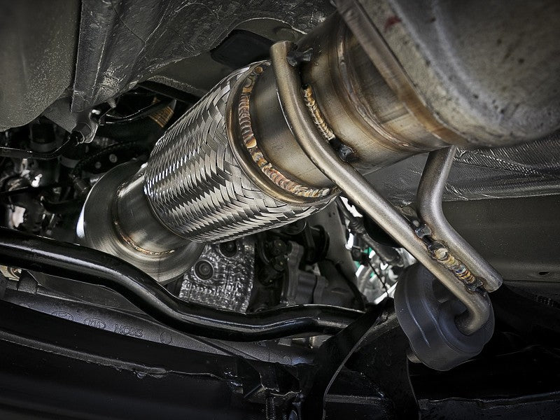 aFe Power Twisted Steel SS304 Downpipe 2.5in w/Cat 17-18 Hyundai Elantra L4-1.6L (t) - Burkken Auto Parts