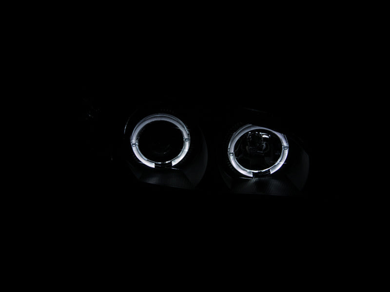 ANZO 2000-2004 Infiniti I30 Projector Headlights w/ Halo Black - Burkken Auto Parts