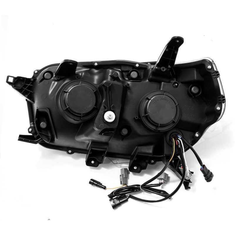 AlphaRex 10-13 Toyota 4Runner PRO-Series Proj Headlights Plank Style Alpha Blk w/Seq Signal/DRL - Burkken Auto Parts
