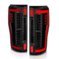 ANZO 2017+ Ford F-250 LED Taillights - Black/Clear - Burkken Auto Parts