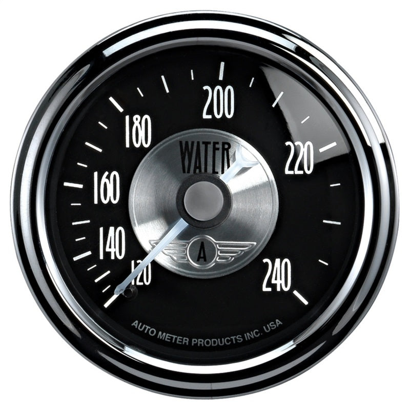 Autometer Prestige Series Black Diamond 2-1/16in 120-240 Deg F Water Temp Gauge - Burkken Auto Parts