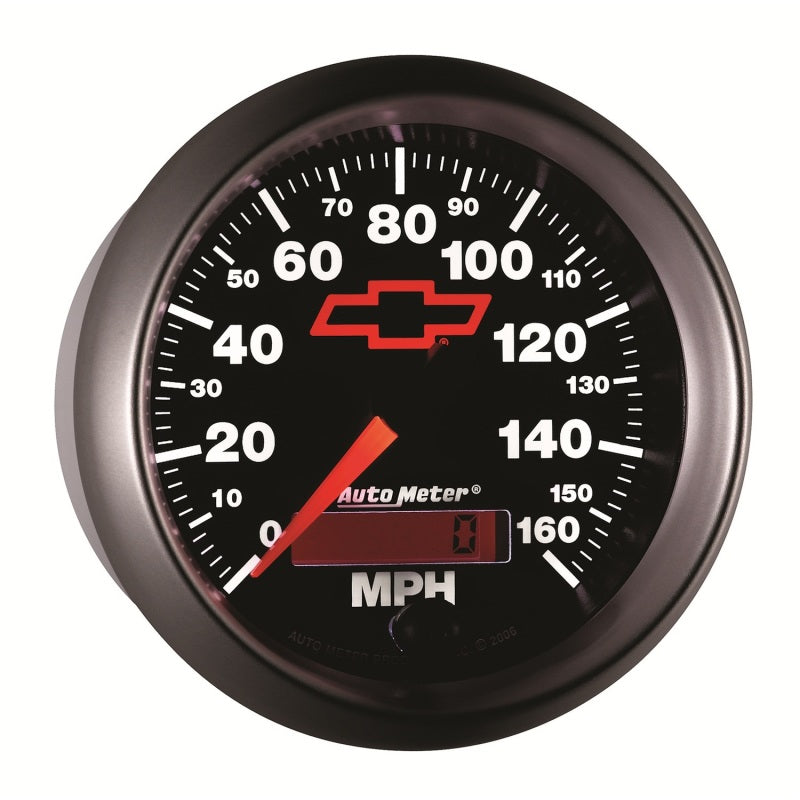 Autometer Speedometer 3-3/8in, 0-160 MPH, Elec. Programmable - Bowtie Black - Burkken Auto Parts