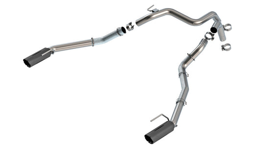Borla 24-25 Ford Ranger Raptor 2.75in Tail Pipe Kit 4in Tip - Ceramic Black