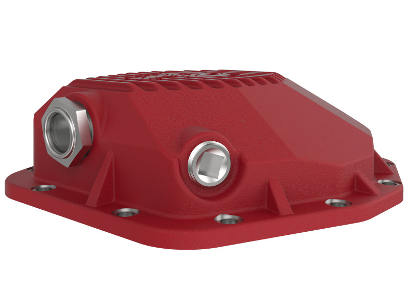 aFe 20-23 Jeep Gladiator JT (Dana M220) Pro Series Rear Differential Cover Red w/ Machined Fins - Burkken Auto Parts